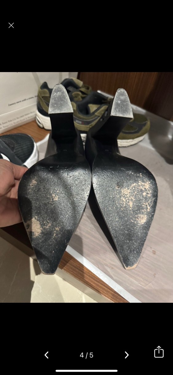 Klasik Siyah Deri Stiletto Topuklu Kadın Ayakkab.beymenden alind - Görsel 4