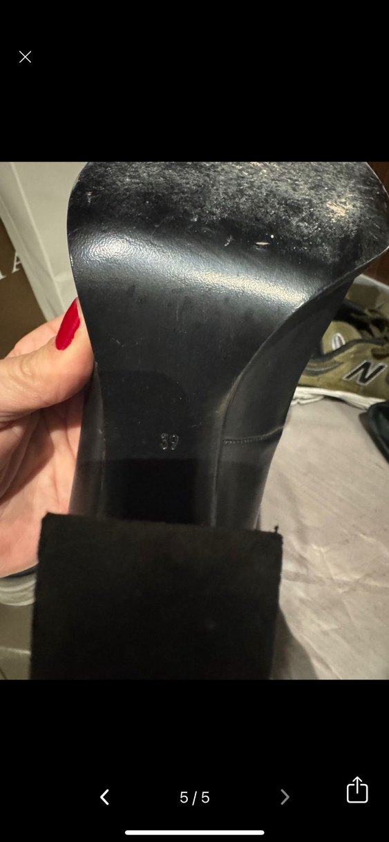 Klasik Siyah Deri Stiletto Topuklu Kadın Ayakkab.beymenden alind - Görsel 5