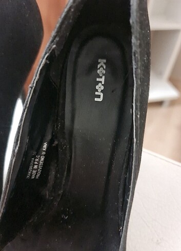 38 Beden siyah Renk Koton ince topuk stiletto