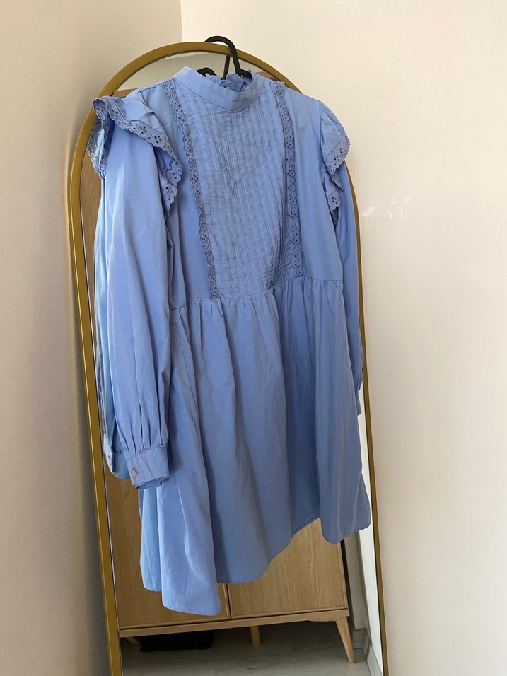 Fırfırlı Mavi tunik - Görsel 2