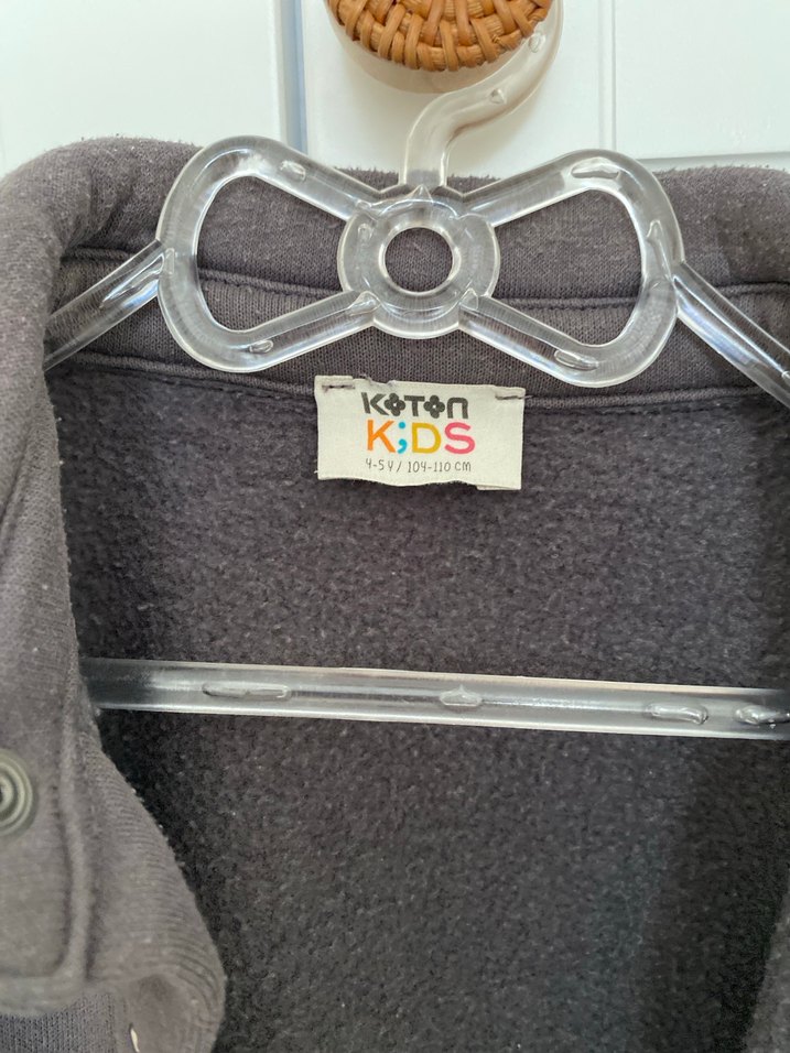 Gri Erkek Çocuk Düğmeli Ceket - Görsel 4