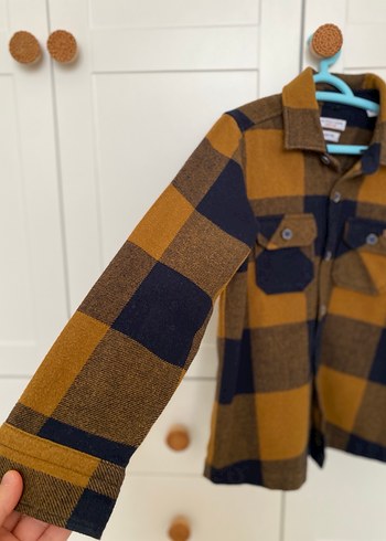 Erkek Çocuk Düğmeli Uzun Kollu Ekose Gömlek - Görsel 2