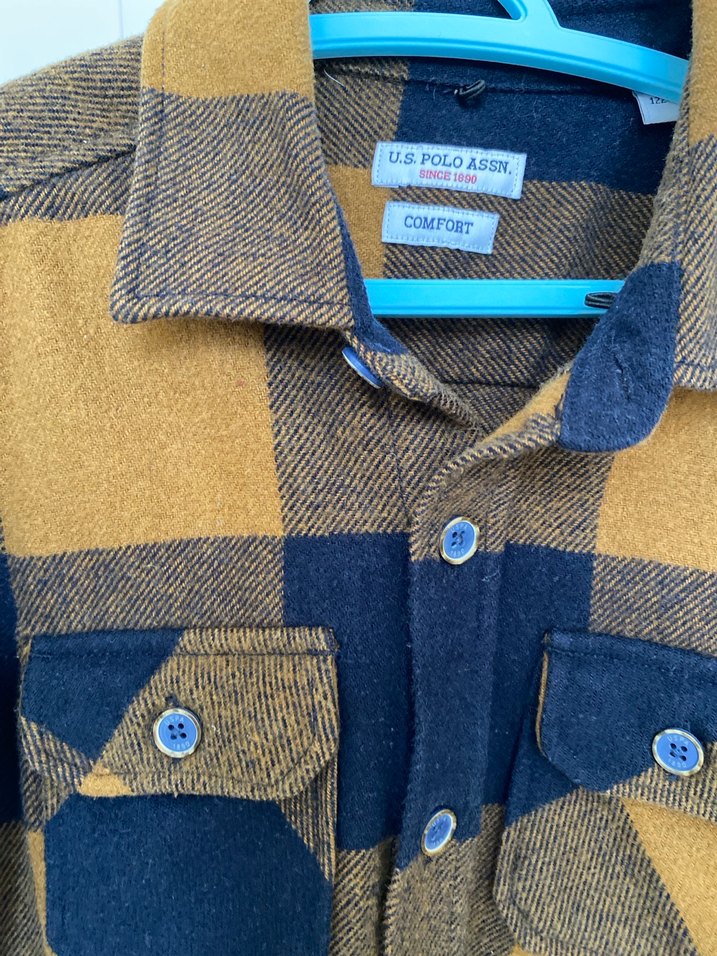 Erkek Çocuk Düğmeli Uzun Kollu Ekose Gömlek - Görsel 3