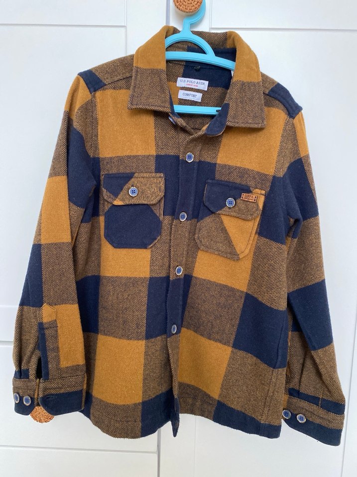 Erkek Çocuk Düğmeli Uzun Kollu Ekose Gömlek - Görsel 4