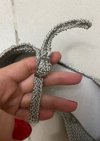 Kadın Örgü Espadril Düz taban iğne oyasından ayakkabı - Görsel 3