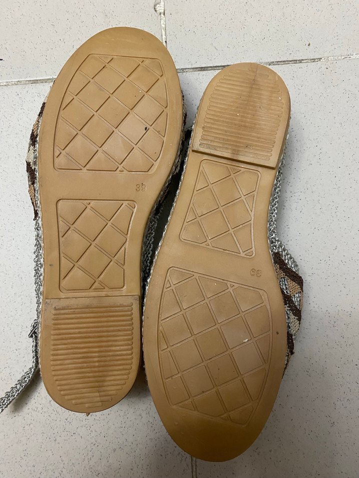 Kadın Örgü Espadril Düz taban iğne oyasından ayakkabı - Görsel 5