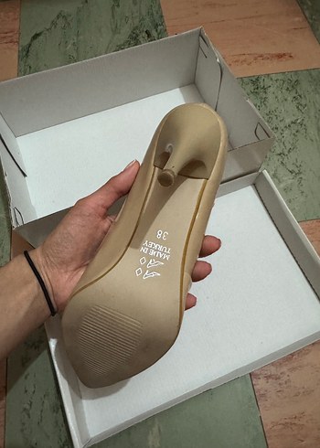 38 Beden ten rengi Renk Bej Stiletto Topuklu Kadın Ayakkabı