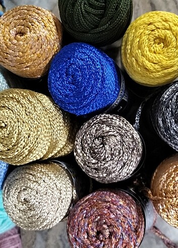 Beden çeşitli Renk Polyester makrome ipi