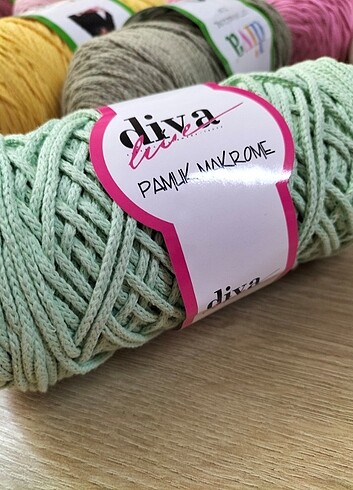  Beden çeşitli Renk Diva Pamuk Makrome ip