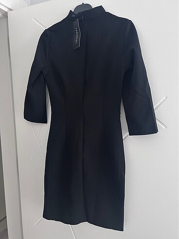 Trendyol & Milla Siyah Drape Detaylı Elbise