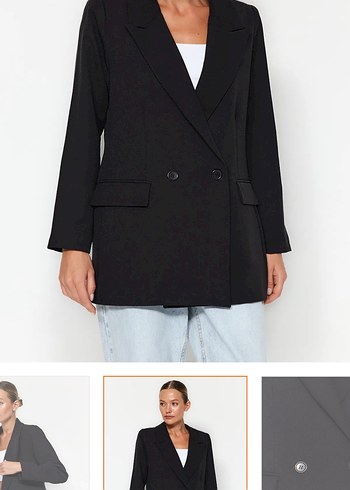 Trendyolmilla siyah astarlı blazer ceket