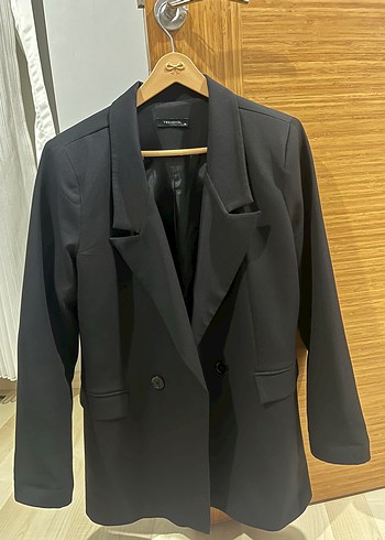 Trendyolmilla siyah astarlı blazer ceket - Görsel 3