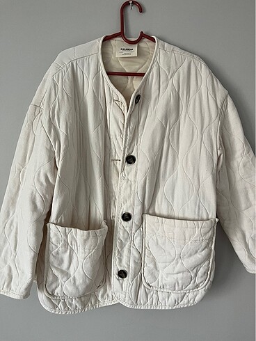 s Beden ten rengi Renk Pull & Bear kapitone bej ceket