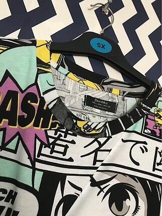 Bershka karikatür tişört