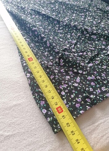 Bershka çiçek desenli kruvaze elbise - Görsel 5