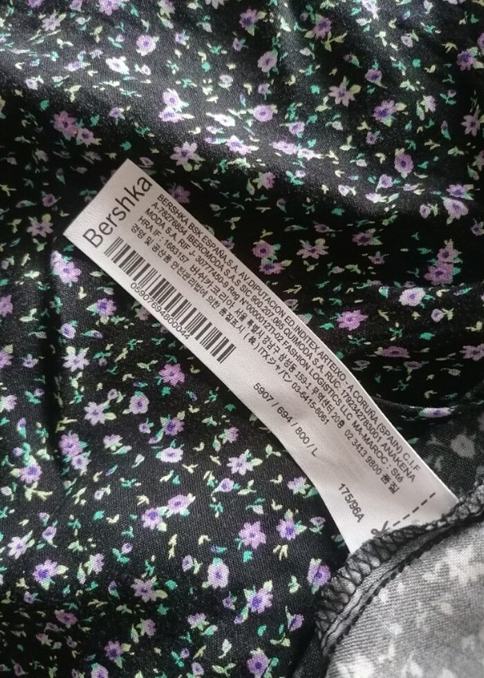 Bershka çiçek desenli kruvaze elbise - Görsel 3