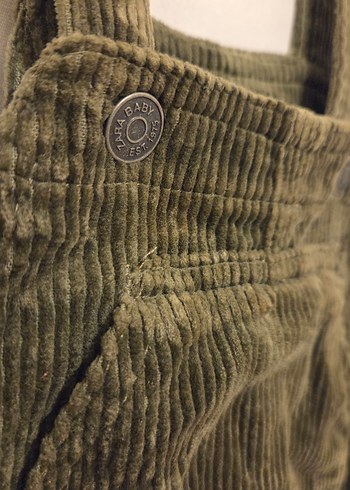 ZARA Kids/Erkek Çocuk yeşil Fitilli Salopet - Görsel 4