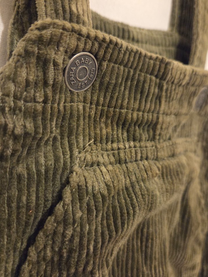 ZARA Kids/Erkek Çocuk yeşil Fitilli Salopet - Görsel 4