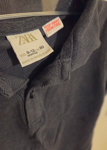 ZARA Kids / Erkek Çocuk Lacivert Kısa Kollu Polo Yaka Tişört - Görsel 3