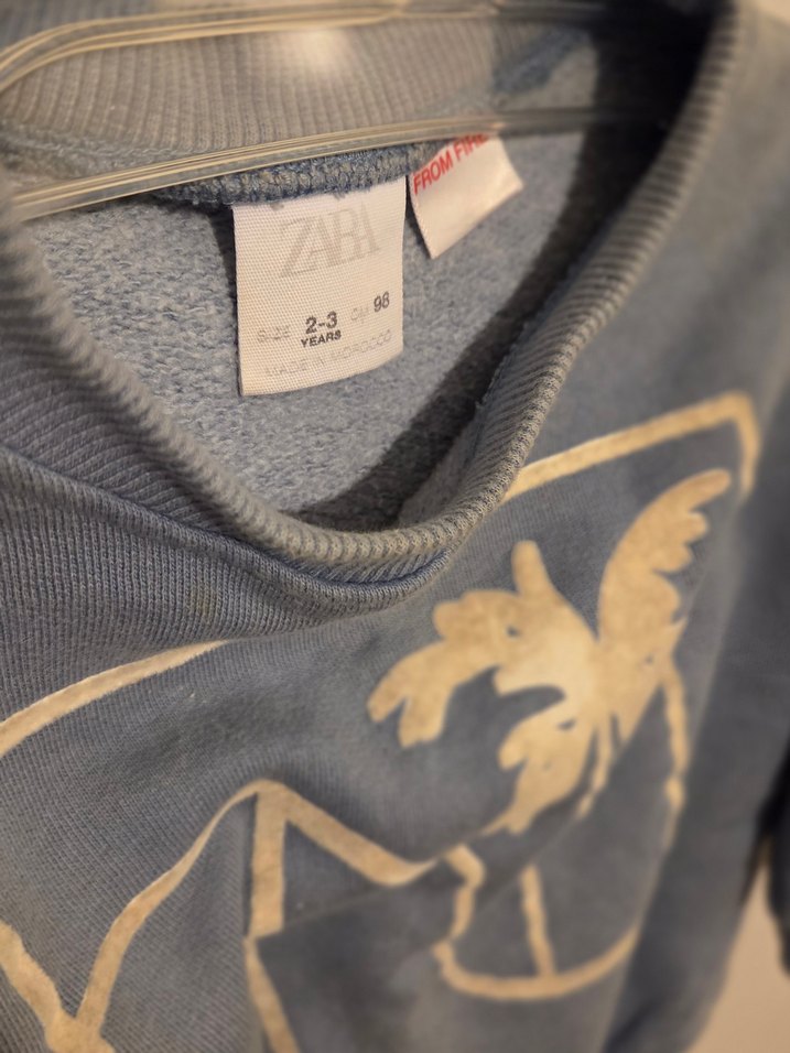 ZARA Kids / Erkek Çocuk Mavi Baskılı Sweatshirt - Görsel 3