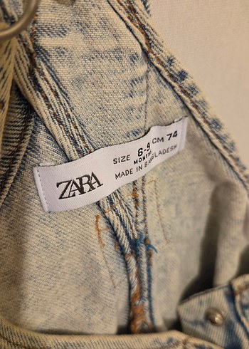 ZARA Kids / erkek Çocuk eskitme Kot kumaşlı Askılı Tulum - Görsel 3