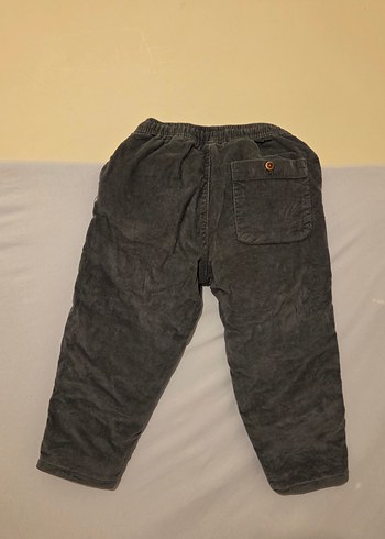 ZARA Kids / kadife, içi astarlı Düğmeli Gri Erkek Çocuk Pantolon - Görsel 2