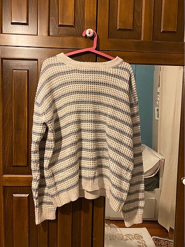 PULL&BEAR ÇİZGİLİ KAZAK
