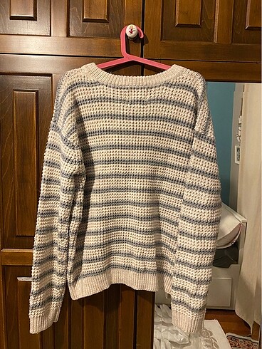 Pull and Bear PULL&BEAR ÇİZGİLİ KAZAK