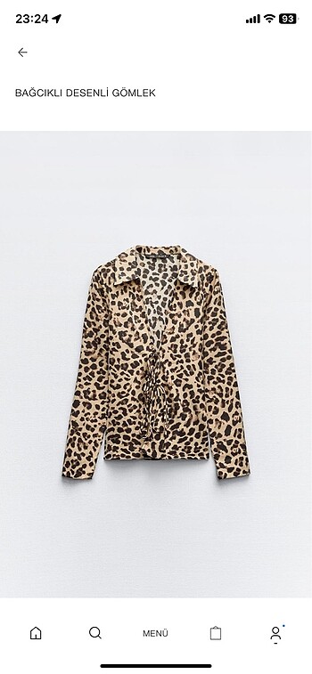 ZARA LEOPAR BLUZ