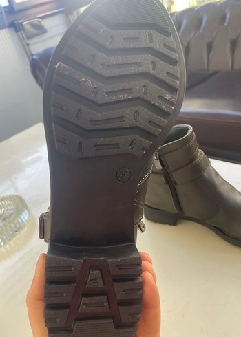 Diğer Kemer Detaylı haki yeşil kadın bot