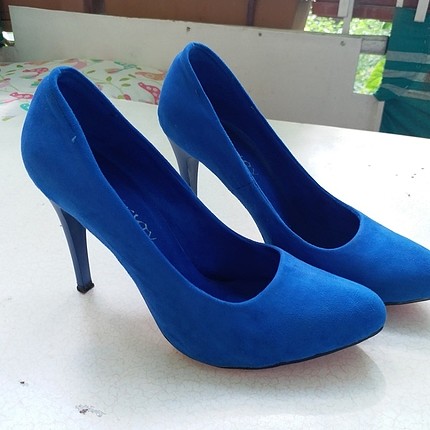 süet saks mavisi stiletto 