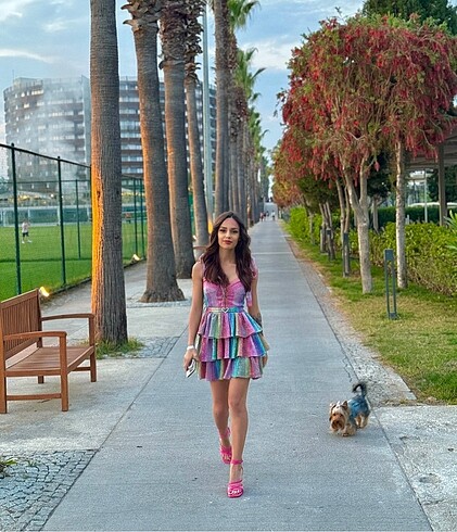 32 Beden çeşitli Renk new arrivals Lily rose rainbow elbise