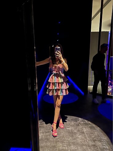 xs Beden pembe Renk New Arrivals lily rose renkli elbise