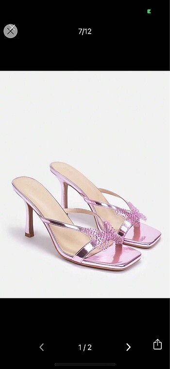 Shein pembe topuklu terlik