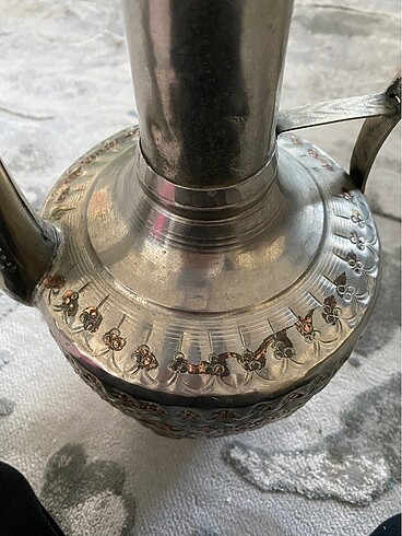  Beden gri Renk İşlemeli Bakır Güğüm