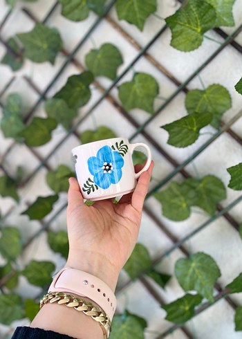 Gelincik Desenli Renkli Seramik 2li Kupa Seti - Görsel 2