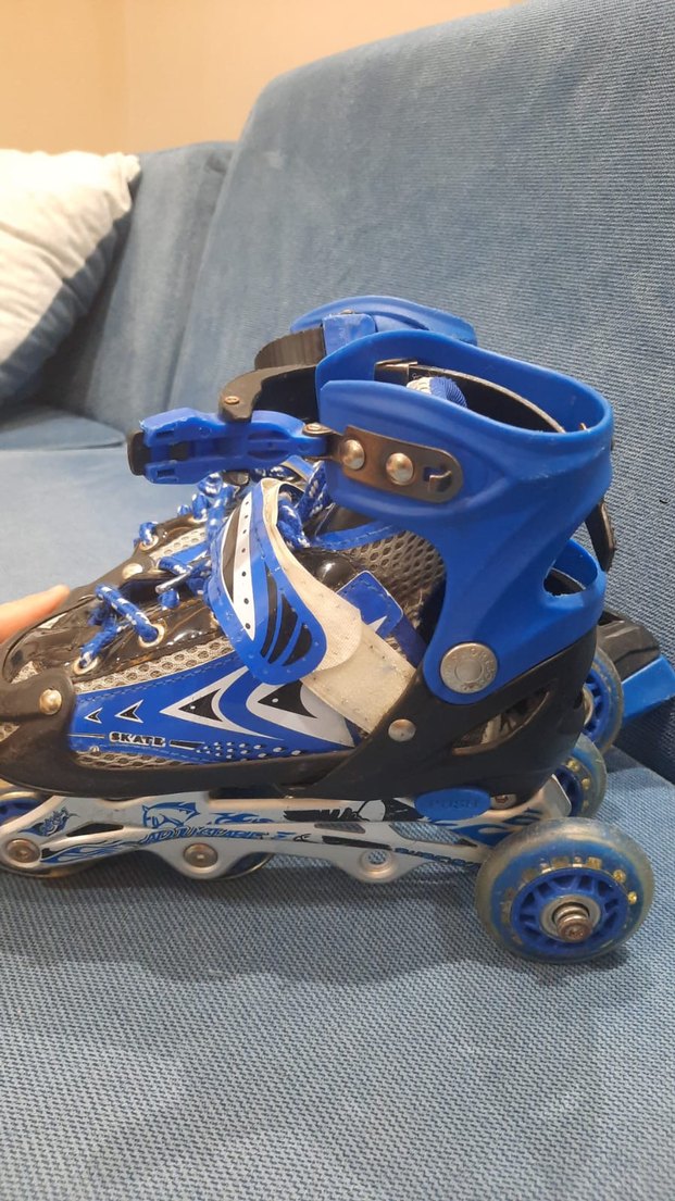 Koyu Mavi Yılan Desenli Erkek Pateni - Görsel 2