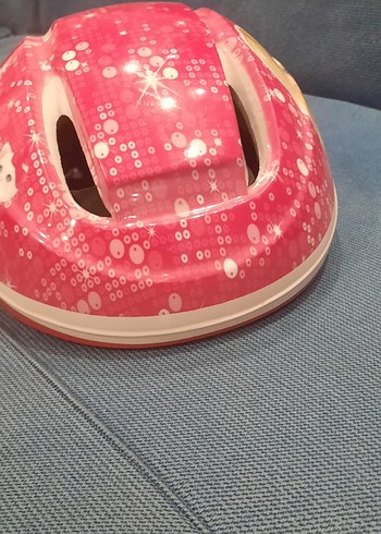 Çocuk bisikler kaskı Renkli Baskılı Pembe Motosiklet Kaskı - Görsel 4