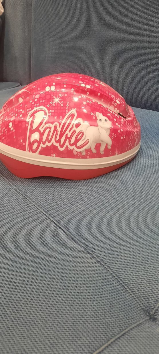 Çocuk bisikler kaskı Renkli Baskılı Pembe Motosiklet Kaskı - Görsel 3