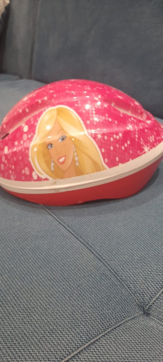 Çocuk bisikler kaskı Renkli Baskılı Pembe Motosiklet Kaskı - Görsel 2