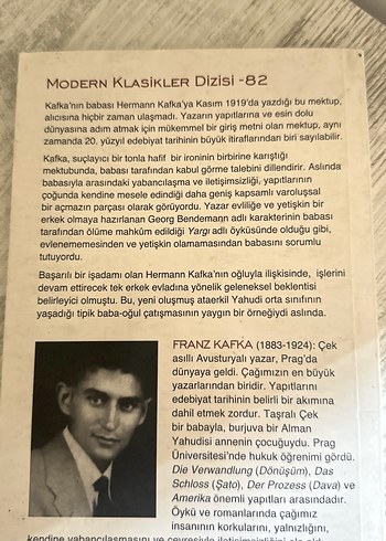 Babaya Mektup - Franz Kafka