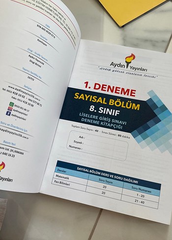 8. Sınıf 10 Deneme Seti - Aydın Yayınları - Görsel 3