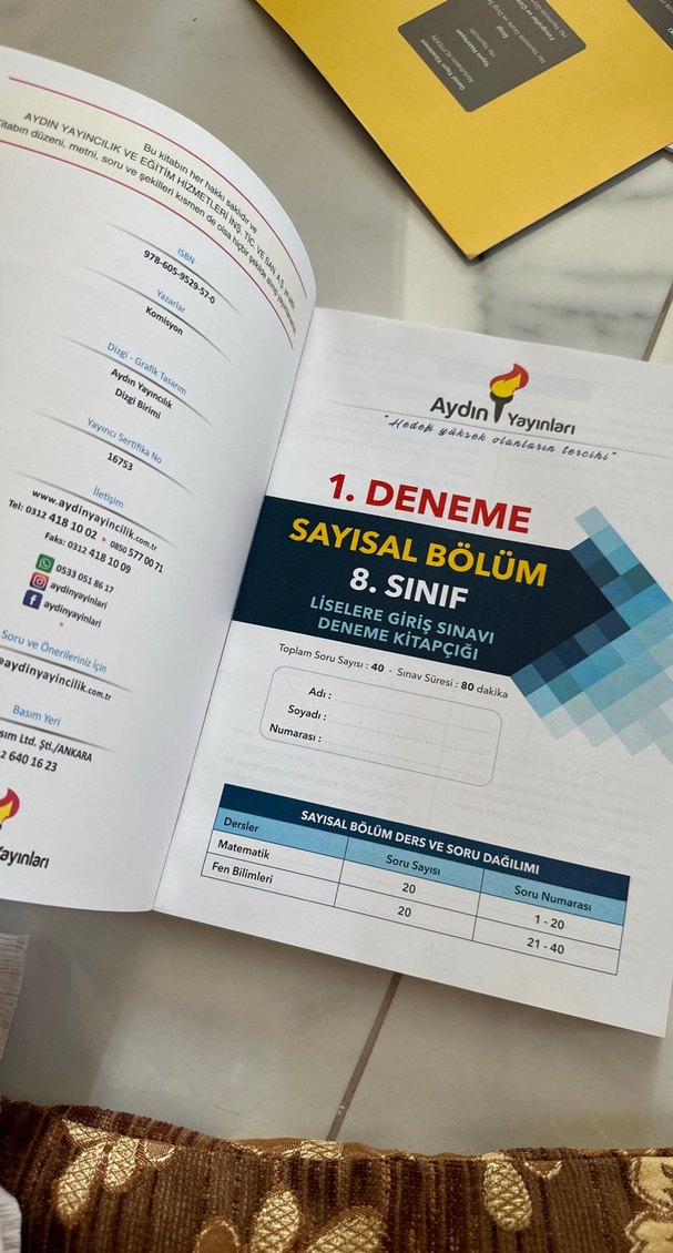 8. Sınıf 10 Deneme Seti - Aydın Yayınları - Görsel 3