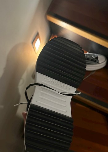 42,5 Beden Converse Siyah Platform Topuklu Kadın Spor Ayakkabı