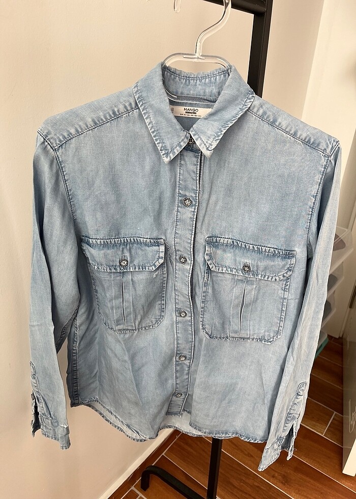 Mango Kot Gömlek - Görsel 3