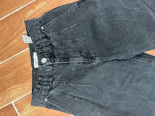 34 Beden gri Renk Pull&Bear Baloon Denim