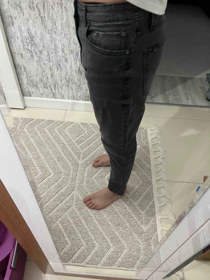 Gri Erkek Relax fit Denim - Görsel 2