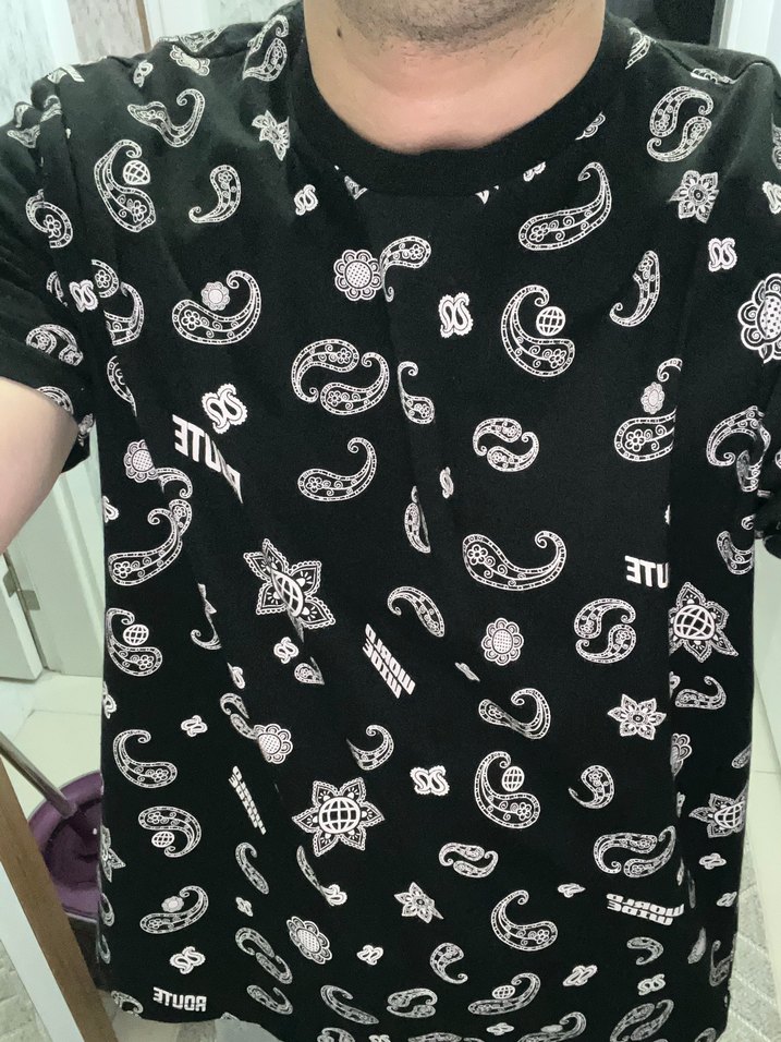 Siyah Baskılı Loose Fit Tişört - Görsel 2