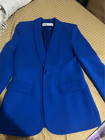 Zara saks mavi blazer