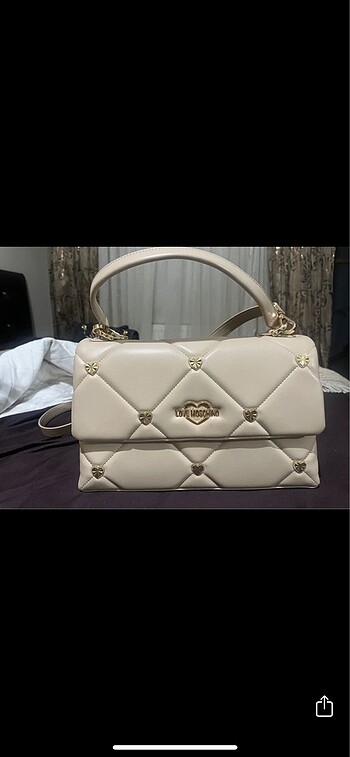 Beden ten rengi Renk Love moschino bej çanta